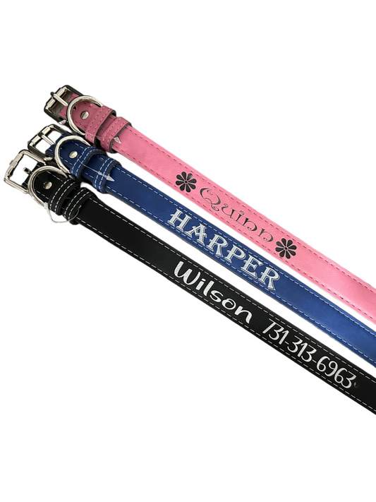 Custom Dog Collar with Name and Phone Number